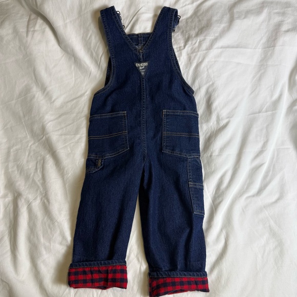 OshKosh B'gosh Dark Blue Overalls with Red Accents - Picture 6 of 10